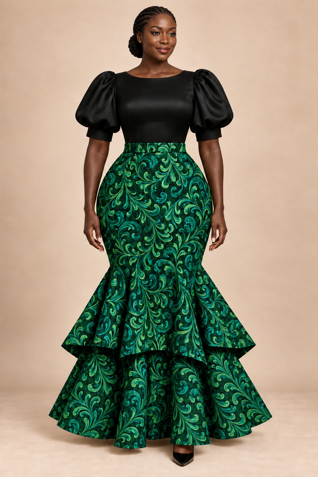 Green Paisley Cascade