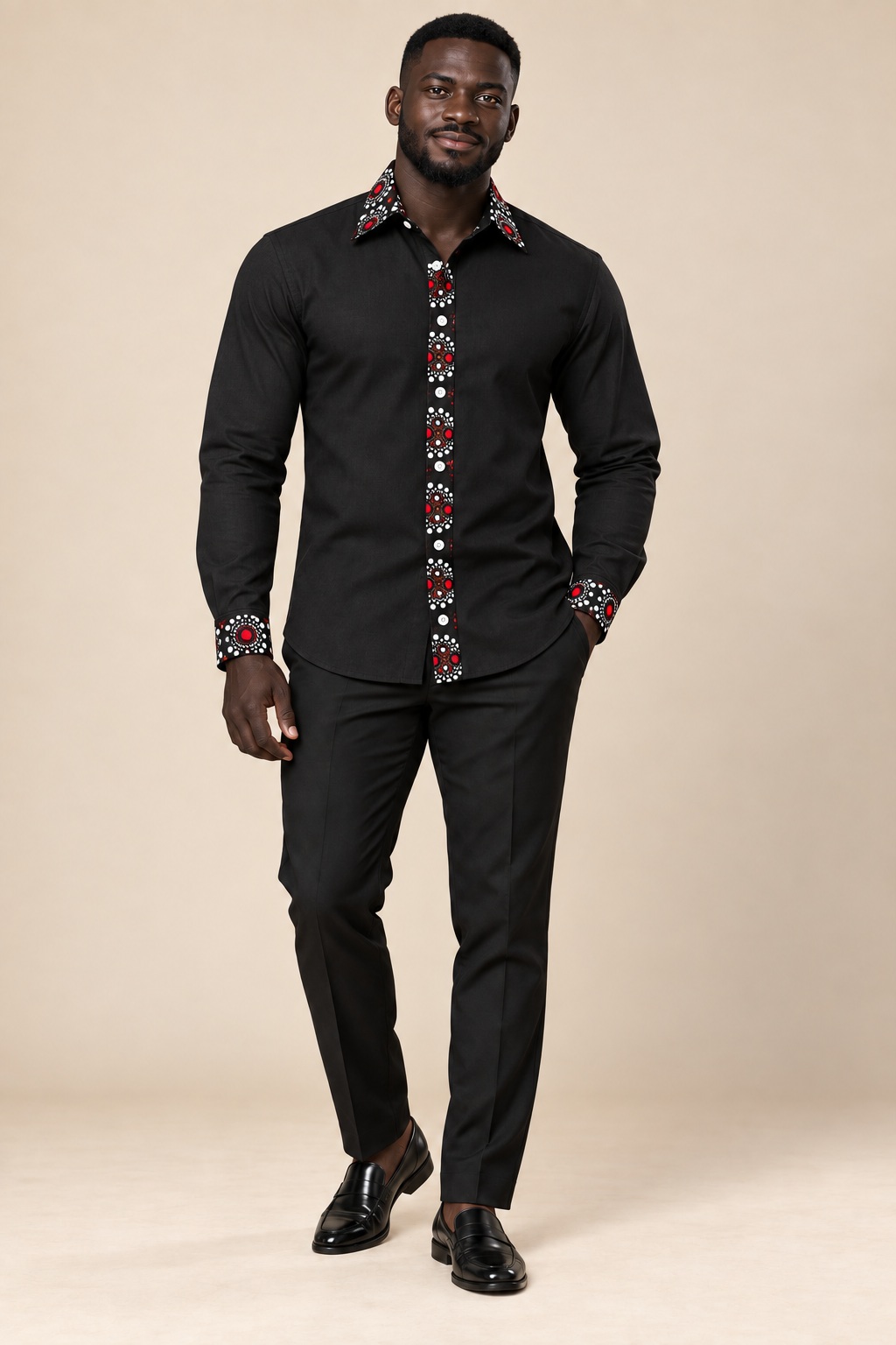 Charcoal Rosette Shirt